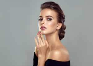 Woman with hydrated and smooth skin in Encino. CA